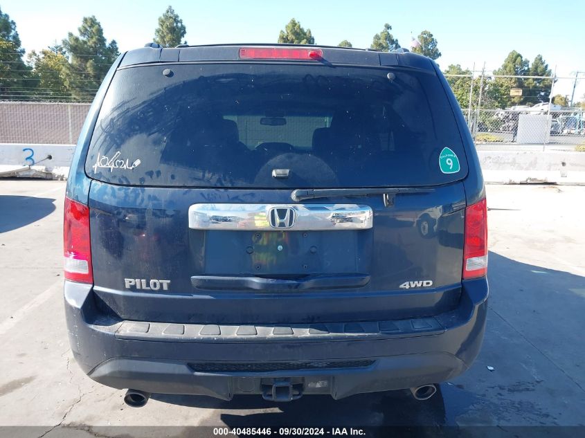 2012 Honda Pilot Ex-L VIN: 5FNYF4H50CB073688 Lot: 40485446