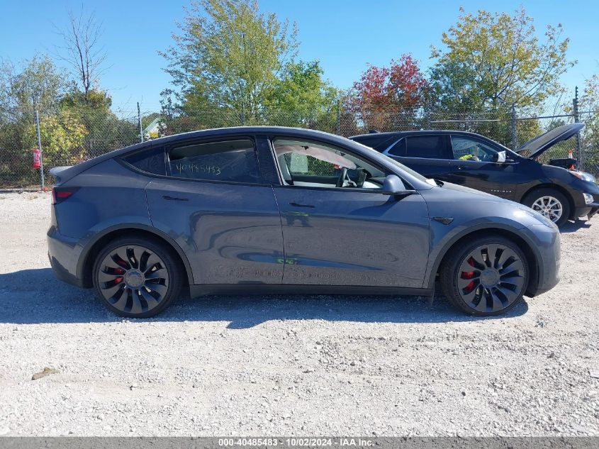 2022 Tesla Model Y Performance Dual Motor All-Wheel Drive VIN: 7SAYGDEF5NF486383 Lot: 40485483