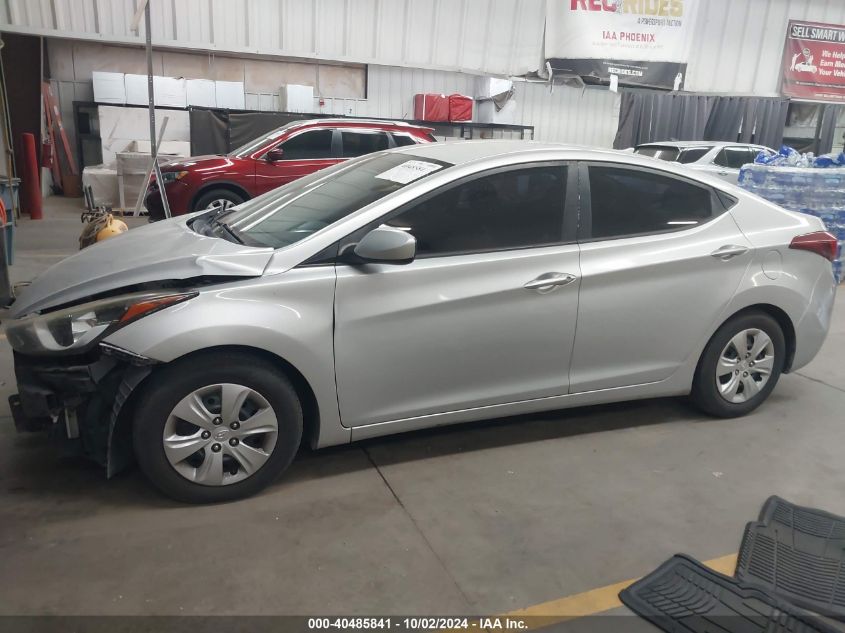 2016 Hyundai Elantra Se VIN: 5NPDH4AE6GH735333 Lot: 40485841