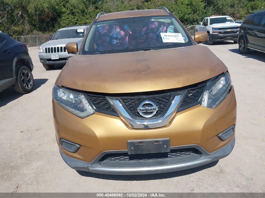 2015 Nissan Rogue Sv VIN: KNMAT2MT1FP506318 Lot: 40486092