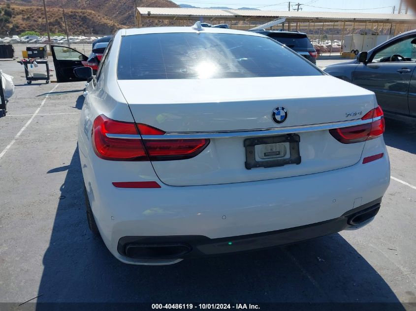 2016 BMW 740I VIN: WBA7E2C51GG548302 Lot: 40486119