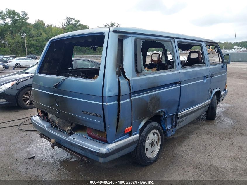 1989 Volkswagen Vanagon Bus VIN: WV2YB025XKH061528 Lot: 40486248