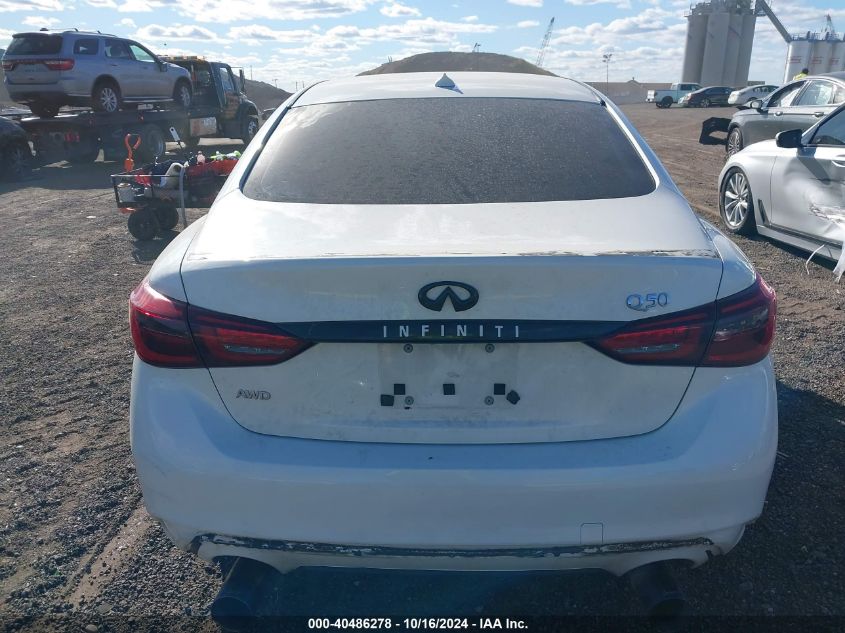 2018 Infiniti Q50 3.0T Luxe VIN: JN1EV7AR8JM444608 Lot: 40486278