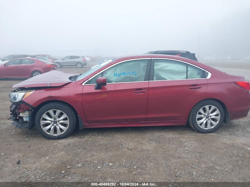 2016 Subaru Legacy 2.5I Premium VIN: 4S3BNAC67G3059376 Lot: 40486292