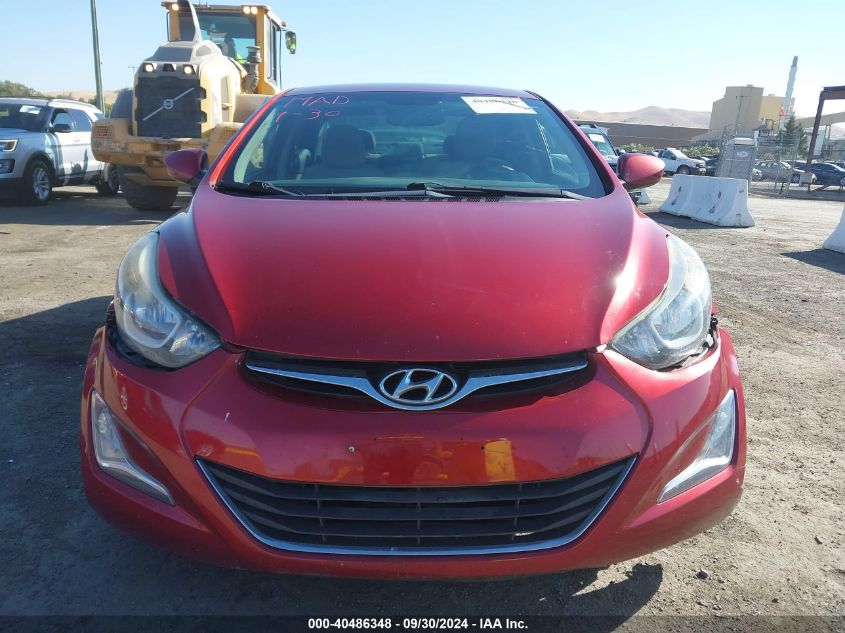 2015 Hyundai Elantra Se VIN: 5NPDH4AE6FH592012 Lot: 40486348