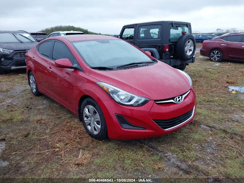 VIN KMHDH4AE8GU489726 2016 Hyundai Elantra, SE no.1