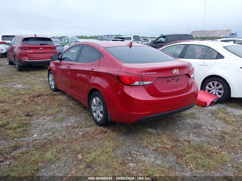 VIN KMHDH4AE8GU489726 2016 Hyundai Elantra, SE no.3