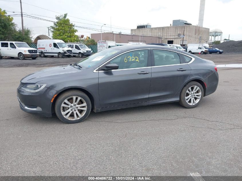 2015 Chrysler 200 Limited VIN: 1C3CCCAB0FN501931 Lot: 40486722