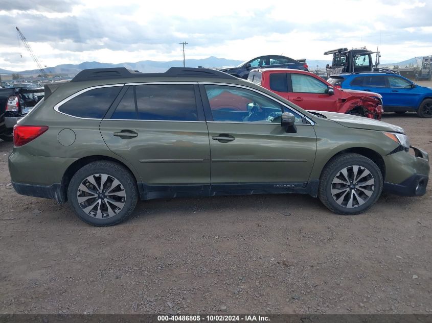 2017 Subaru Outback 3.6R Limited VIN: 4S4BSENC3H3215428 Lot: 40486805