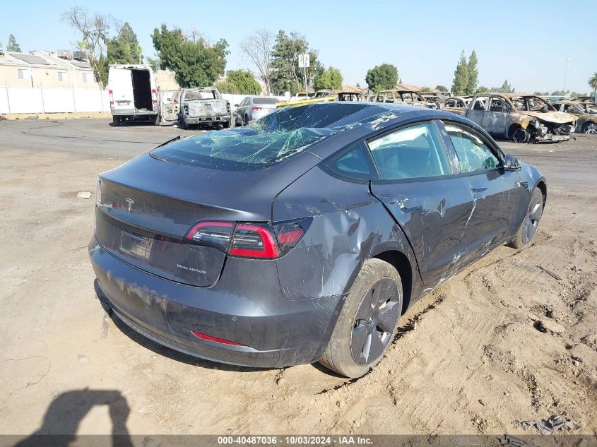 2022 Tesla Model 3 Long Range Dual Motor All-Wheel Drive VIN: 5YJ3E1EB4NF353154 Lot: 40487036