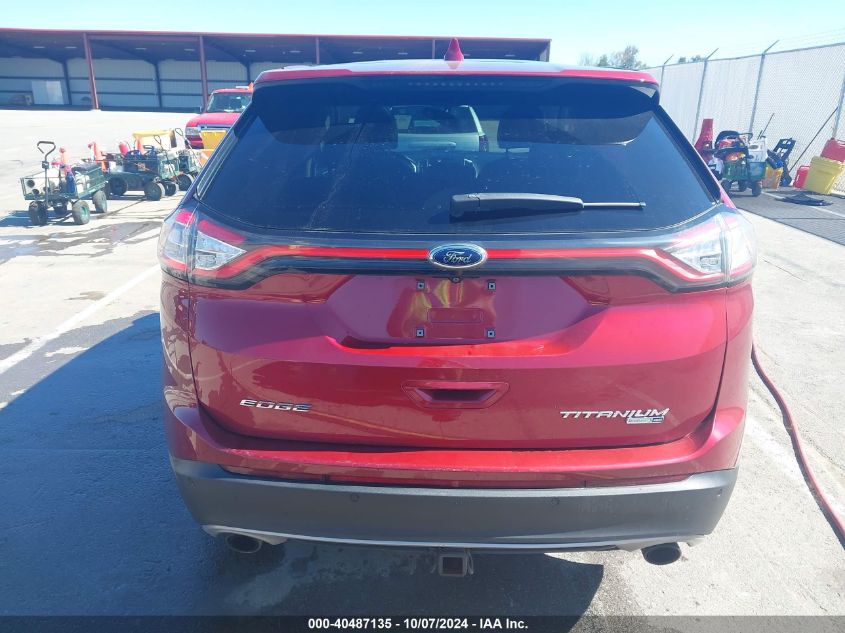 2016 Ford Edge Titanium VIN: 2FMPK4K98GBC57536 Lot: 40487135