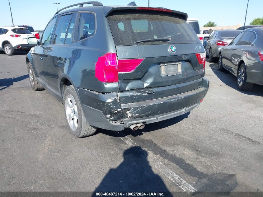 2008 BMW X3 3.0Si VIN: WBXPC93428WJ22055 Lot: 40487214