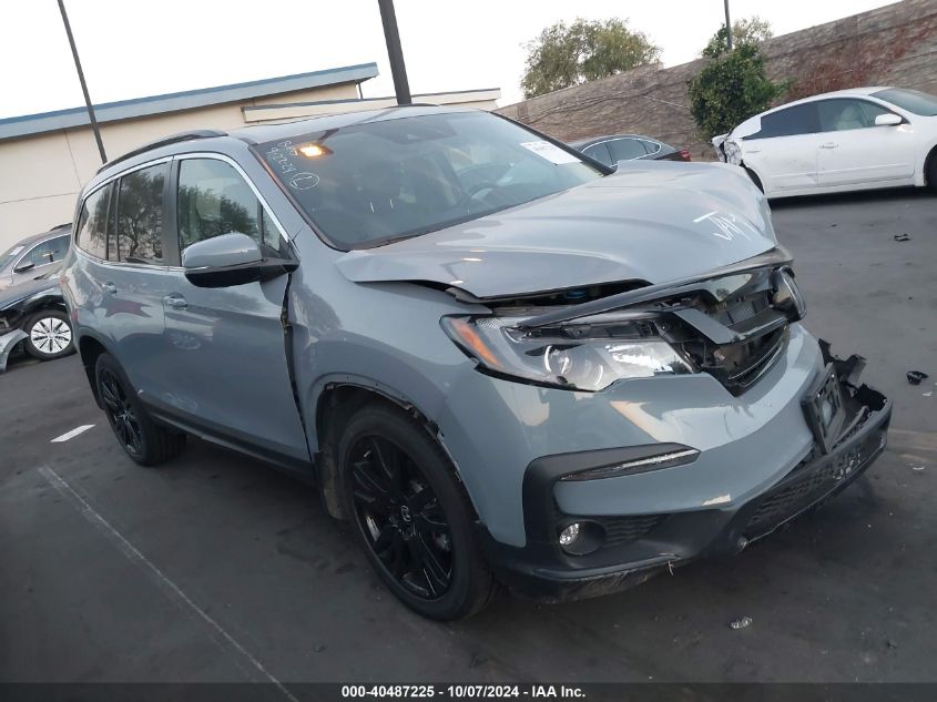 2022 Honda Pilot 2Wd Special Edition VIN: 5FNYF5H21NB013742 Lot: 40487225