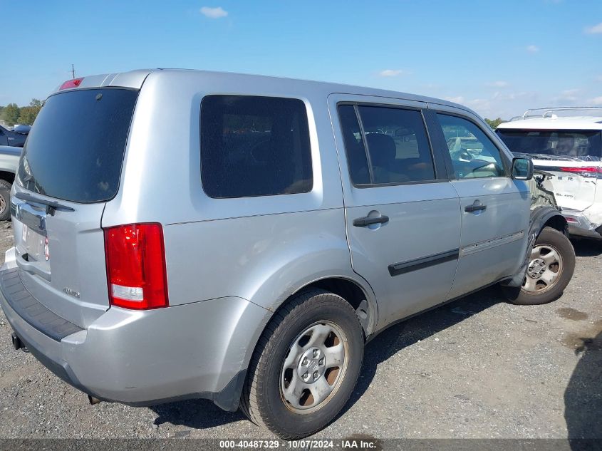 2010 Honda Pilot Lx VIN: 5FNYF4H2XAB040457 Lot: 40487329