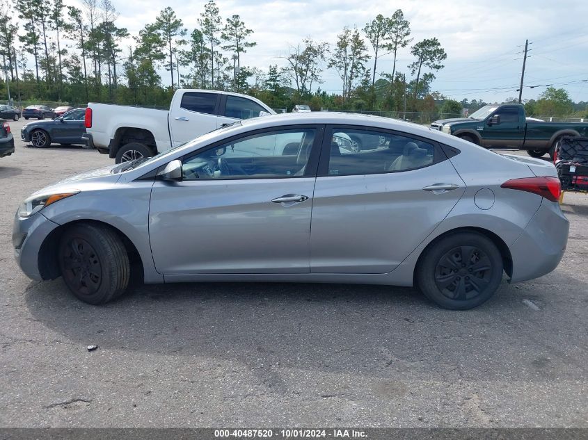 2016 Hyundai Elantra Se VIN: 5NPDH4AE8GH665687 Lot: 40487520