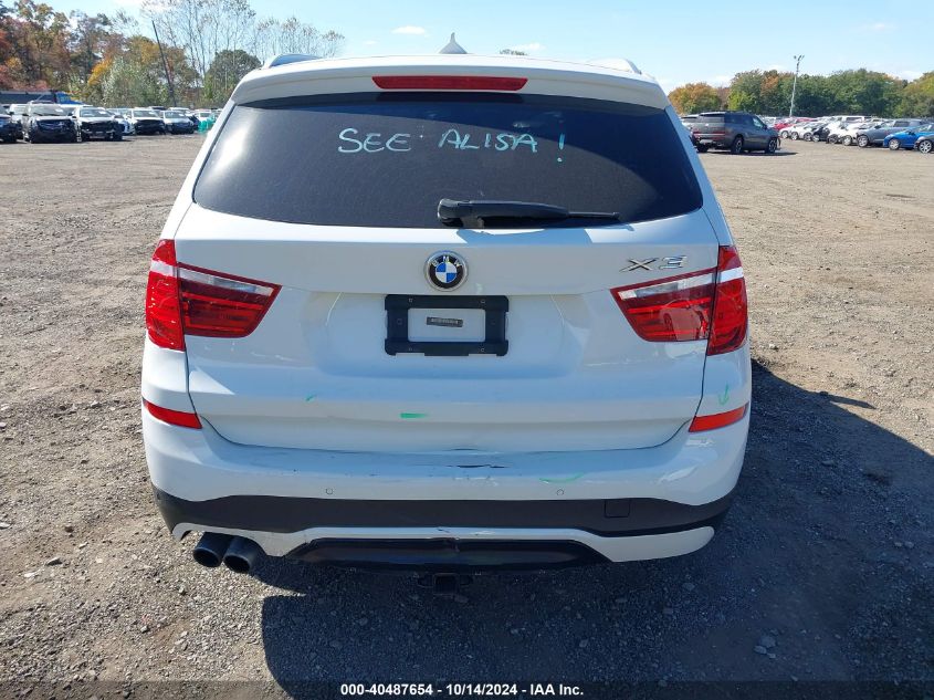 2016 BMW X3 xDrive28I VIN: 5UXWX9C51G0D86277 Lot: 40487654