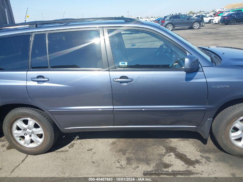 2003 Toyota Highlander Limited V6 VIN: JTEGF21A330121346 Lot: 40487663