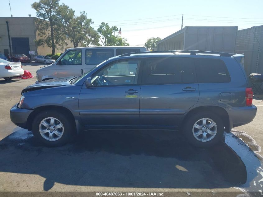 2003 Toyota Highlander Limited V6 VIN: JTEGF21A330121346 Lot: 40487663