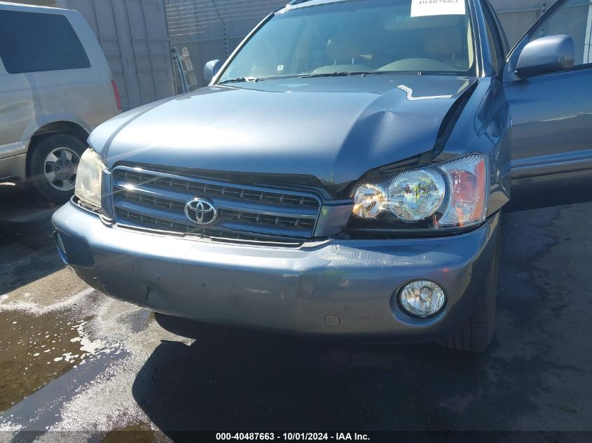 2003 Toyota Highlander Limited V6 VIN: JTEGF21A330121346 Lot: 40487663