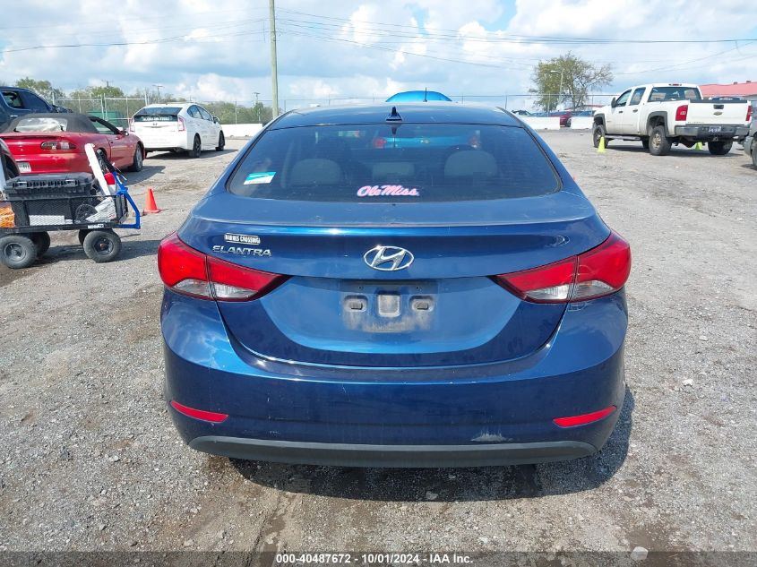 2016 Hyundai Elantra Se VIN: 5NPDH4AE6GH738832 Lot: 40487672