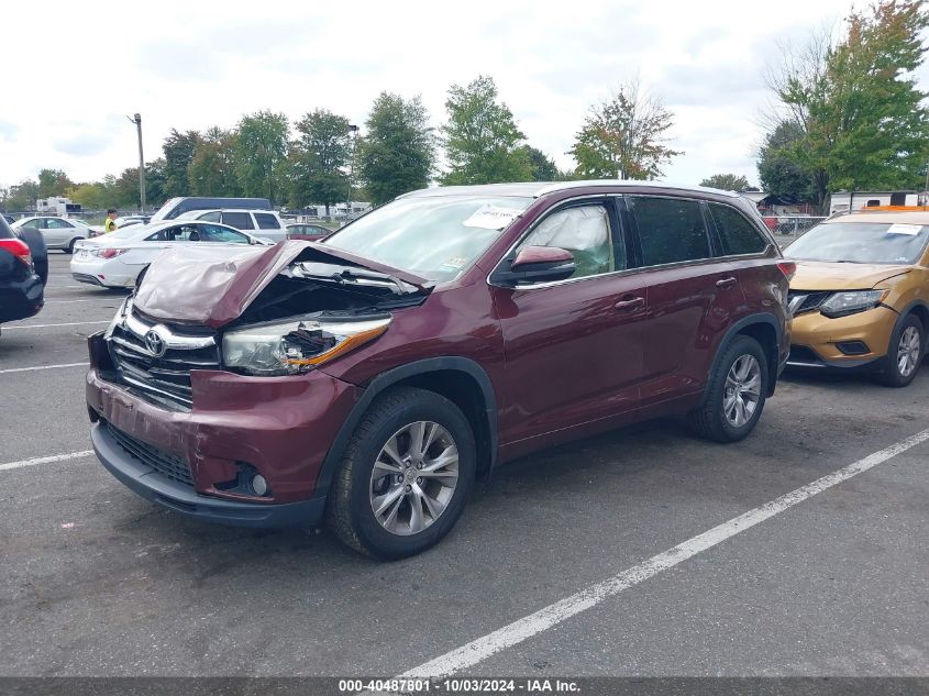 5TDJKRFH4FS072650 2015 TOYOTA HIGHLANDER - Image 2