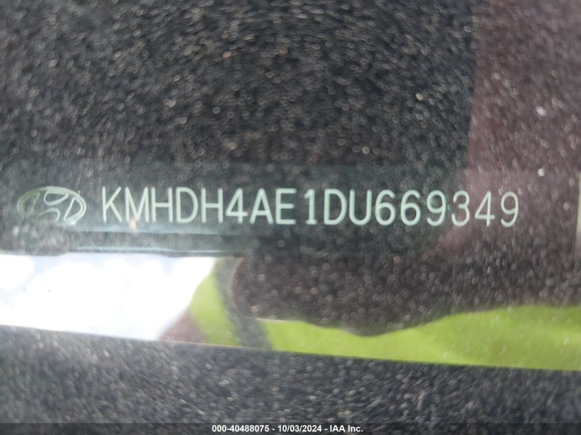 KMHDH4AE1DU669349 2013 Hyundai Elantra Gls