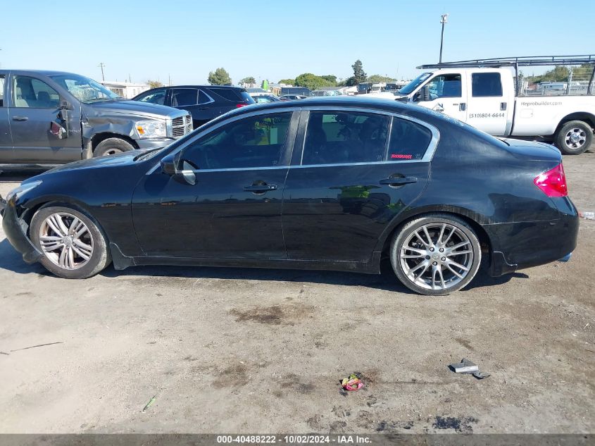 2012 Infiniti G37X VIN: JN1CV6AR3CM972030 Lot: 40488222