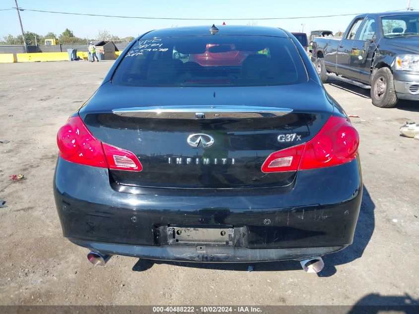 2012 Infiniti G37X VIN: JN1CV6AR3CM972030 Lot: 40488222