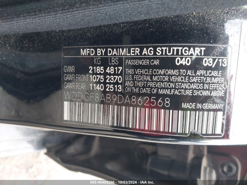 WDDGF8AB9DA862568 2013 Mercedes-Benz C 300 Luxury 4Matic/Sport 4Matic