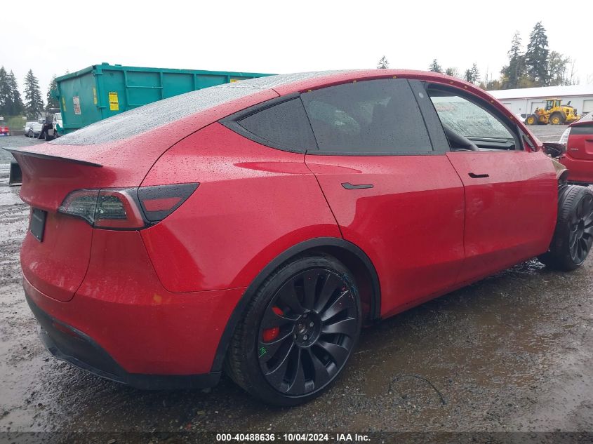 2021 Tesla Model Y Performance Dual Motor All-Wheel Drive VIN: 5YJYGDEF7MF173377 Lot: 40488636