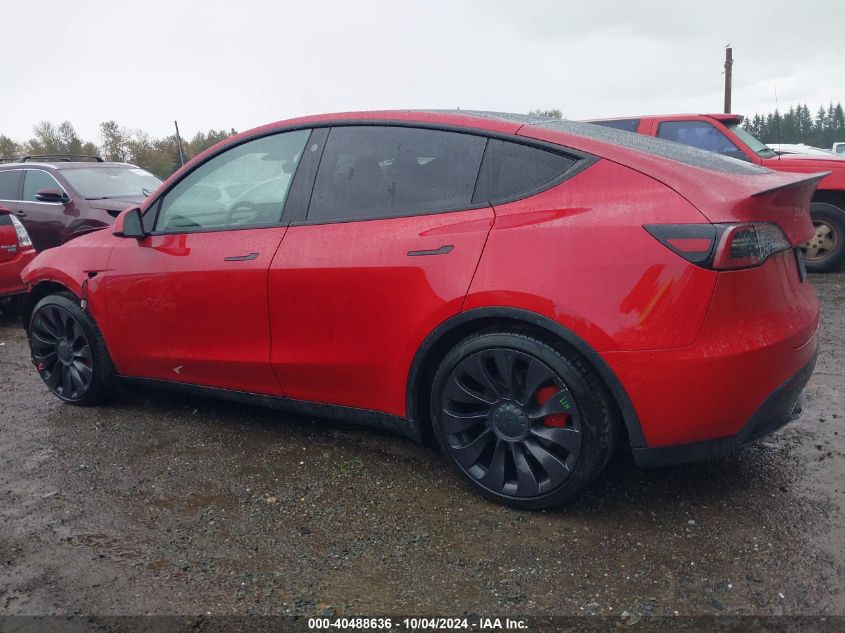 2021 Tesla Model Y Performance Dual Motor All-Wheel Drive VIN: 5YJYGDEF7MF173377 Lot: 40488636