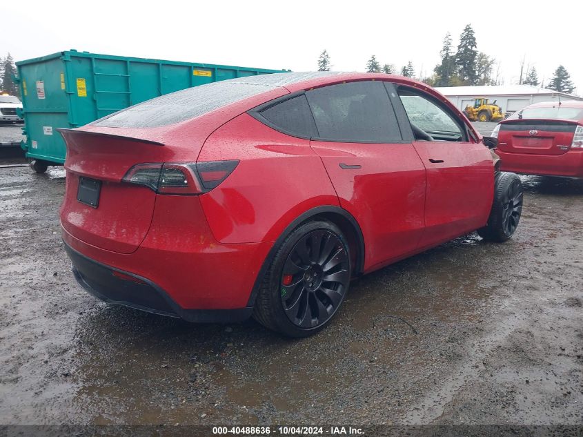 VIN 5YJYGDEF7MF173377 2021 Tesla Model Y, Performan... no.4