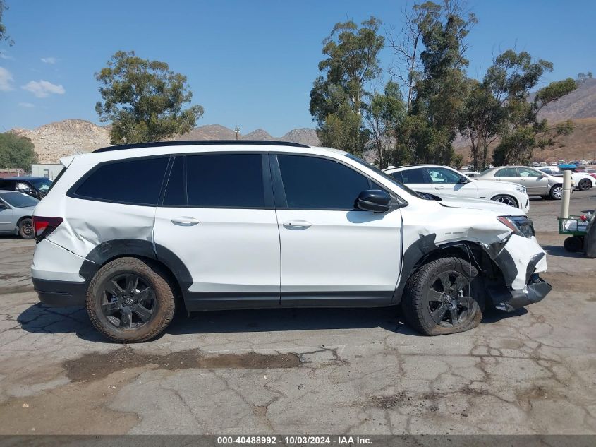 2022 Honda Pilot Awd Trailsport VIN: 5FNYF6H84NB082631 Lot: 40488992