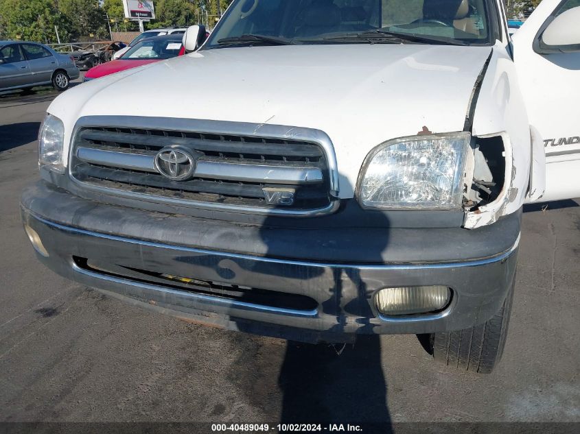 2000 Toyota Tundra Ltd V8 VIN: 5TBRT3810YS034387 Lot: 40489049