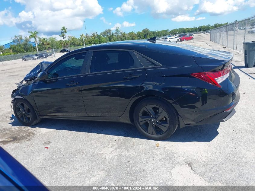 KMHLM4AJ3NU028466 2022 Hyundai Elantra Hybrid Blue