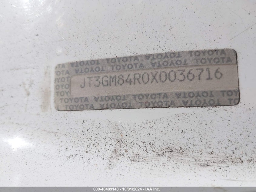 JT3GM84R0X0036716 1999 Toyota 4Runner