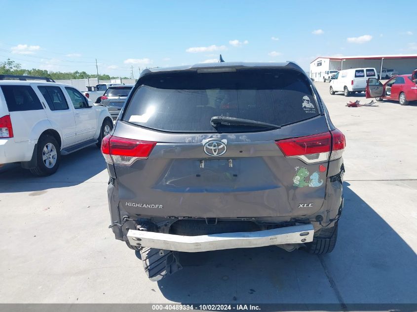 2018 Toyota Highlander Xle VIN: 5TDKZRFH1JS545381 Lot: 40489394