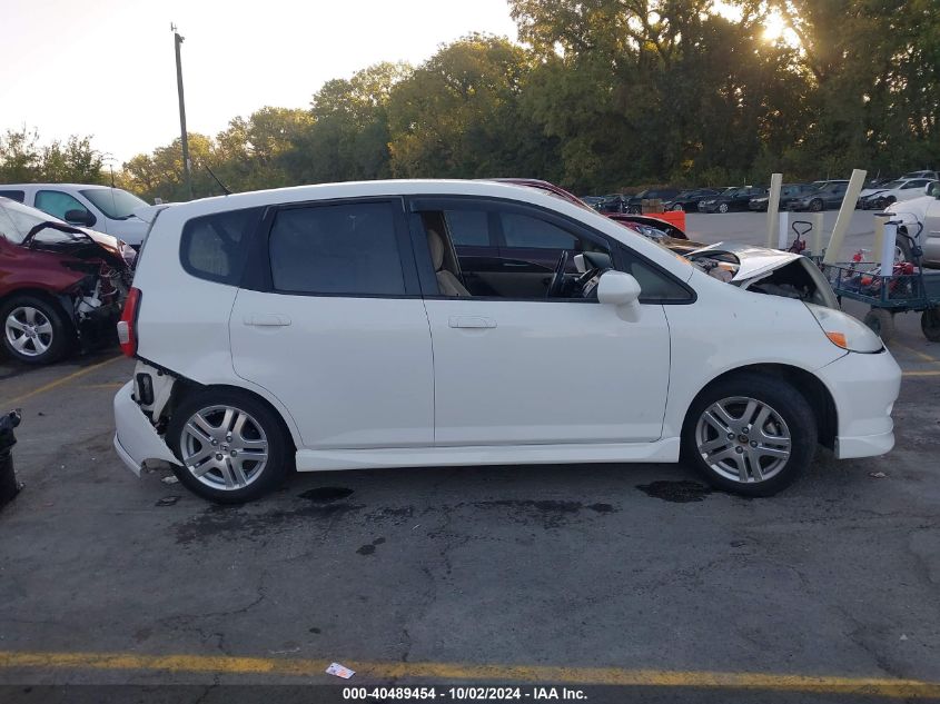 2007 Honda Fit Sport VIN: JHMGD38607S042498 Lot: 40489454