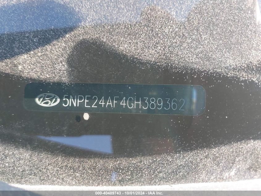 5NPE24AF4GH389362 2016 Hyundai Sonata Se