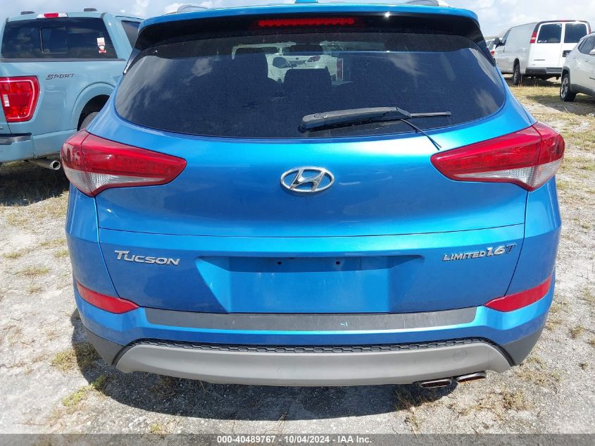 2018 Hyundai Tucson Limited VIN: KM8J33A24JU720548 Lot: 40489767