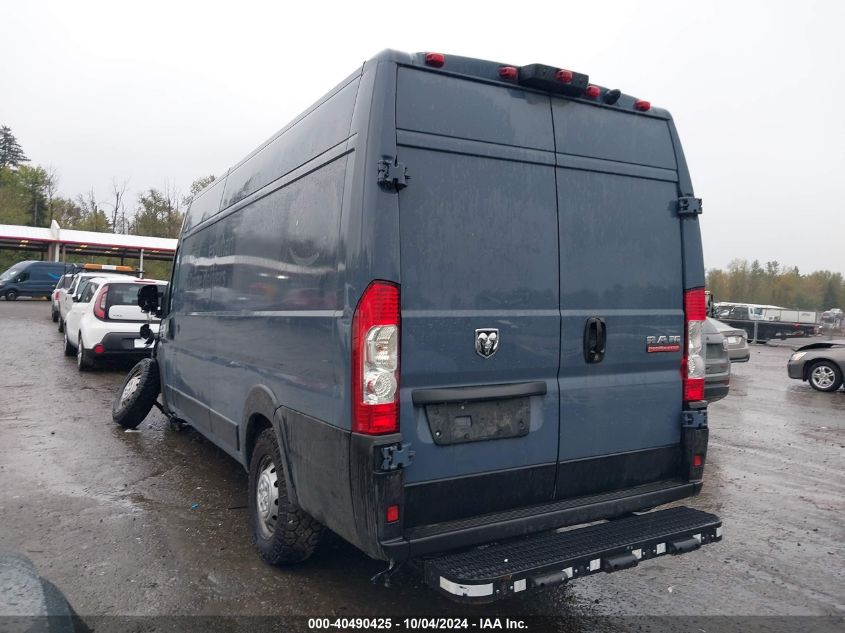 2021 Ram Promaster 3500 Cargo Van High Roof 159 Wb Ext VIN: 3C6MRVJGXME562184 Lot: 40490425