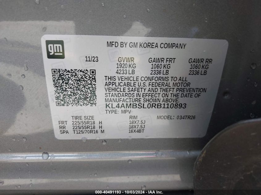 KL4AMBSL0RB110893 2024 Buick Encore Gx Preferred Fwd