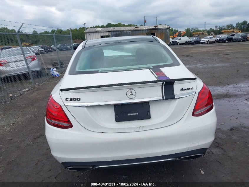 2018 Mercedes-Benz C 300 4Matic VIN: 55SWF4KB0JU242173 Lot: 40491231