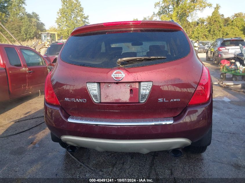 JN8AZ08W47W641666 2007 Nissan Murano Sl