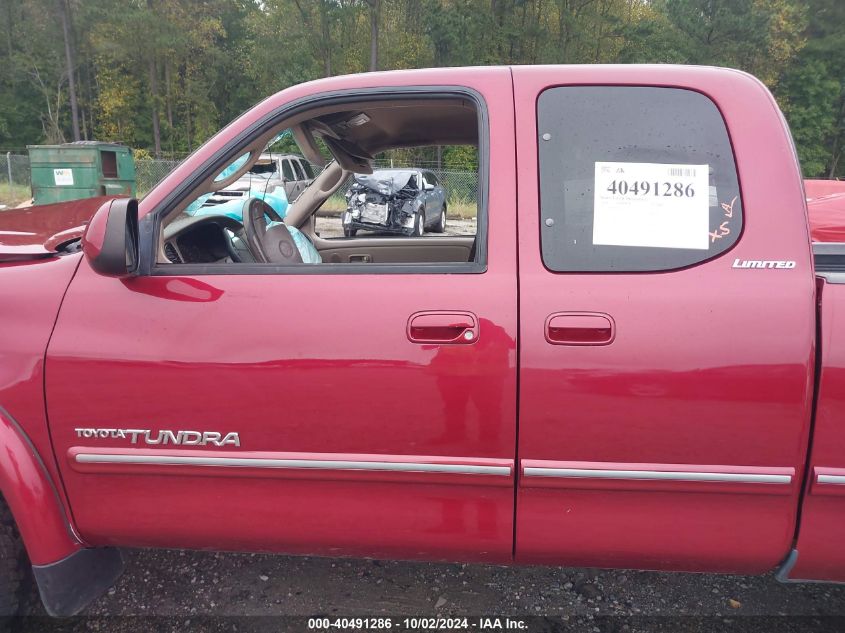 2001 Toyota Tundra Ltd V8 VIN: 5TBBT48181S197706 Lot: 40491286