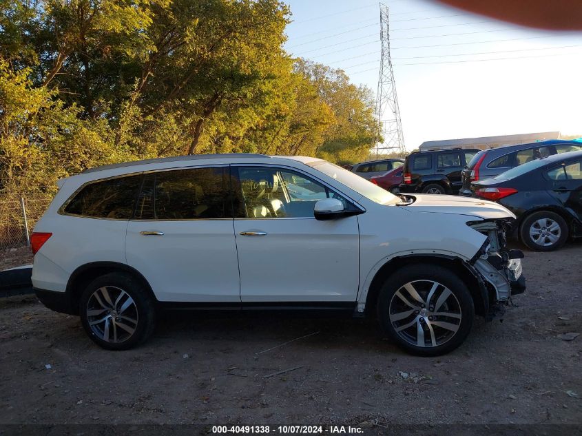 2017 Honda Pilot Elite VIN: 5FNYF6H02HB098860 Lot: 40491338