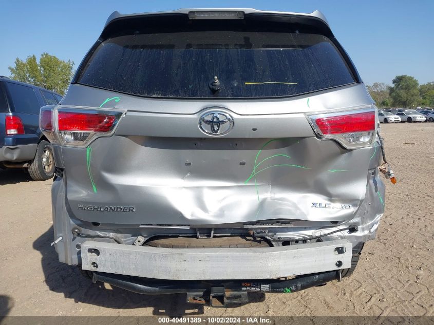 5TDJKRFHXGS339713 2016 Toyota Highlander Xle V6