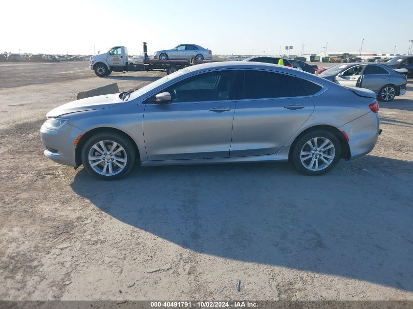 2015 Chrysler 200 Limited VIN: 1C3CCCABXFN751354 Lot: 40491791