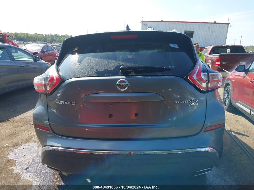 5N1AZ2MH2GN168222 2016 Nissan Murano Platinum