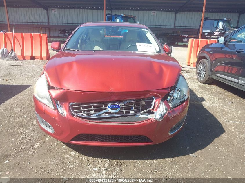 2012 Volvo S60 T5 VIN: YV1622FS1C2100684 Lot: 40492126